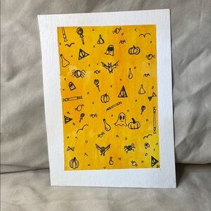 Handmade Halloween Print Watercolor